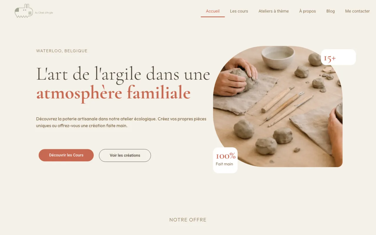 Site Au Chat d'Argile, poterie