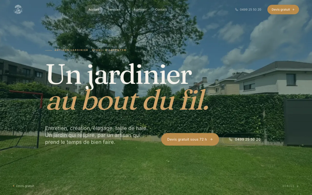 Site LM Garden, jardinier