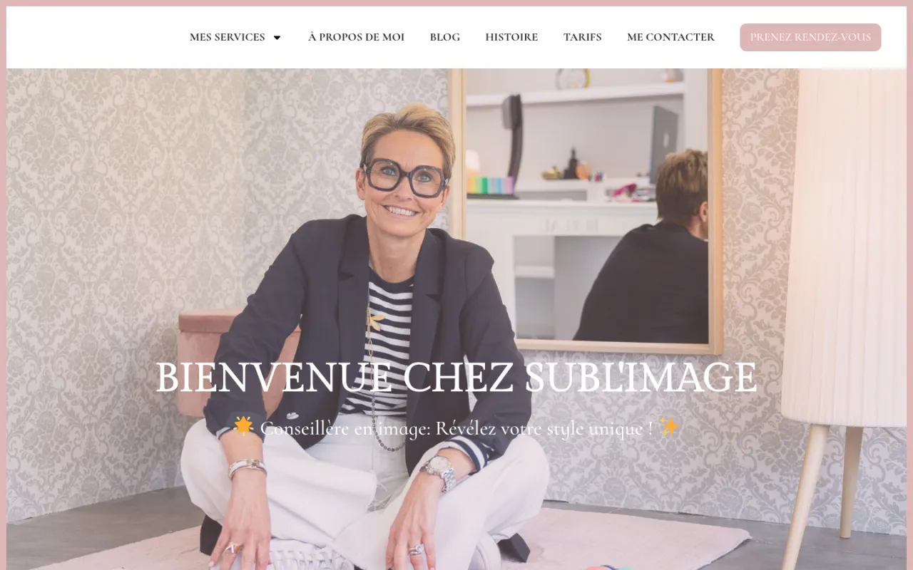 Site Subl'image, colorimétrie